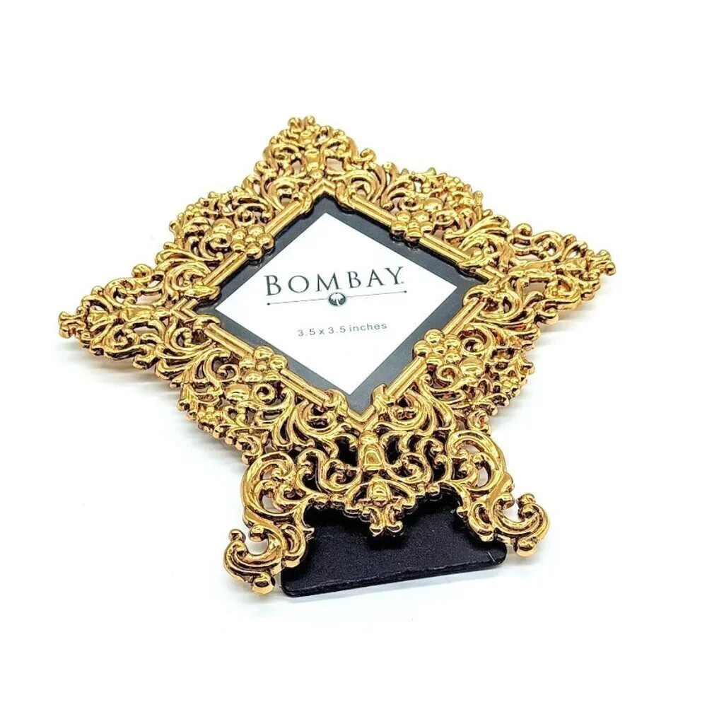 Bombay Gold Finish Filigree Metal Picture Frame